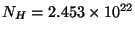 $N_H=2.453\times10^{22}$