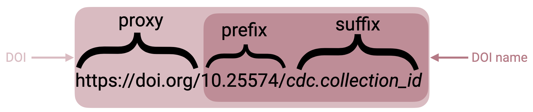 Syntax of Chandra Data Collection DOI