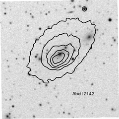 [Overlay Chandra contours on an optical image]