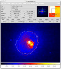 [Thumbnail image: The ds9 version of the contour plot (overlain on the Chandra image).]