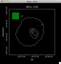 [Thumbnail image: A green square, with a width of 30 arcseconds, has been added to the plot.]