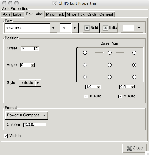 [The window contains multiple tabs highlighting the high degree of customization possible in ChIPS.]