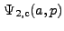 $ \Psi_{\rm 2,c}(a,p)$