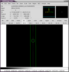 [Thumbnail image: The region mask outlines the photons from the source and the grating arms.]