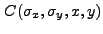 $ C(\sigma_x,\sigma_y,x,y)$