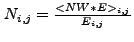 $ N_{i,j} =
\frac{<NW{\ast}E>_{i,j}}{E_{i,j}}$