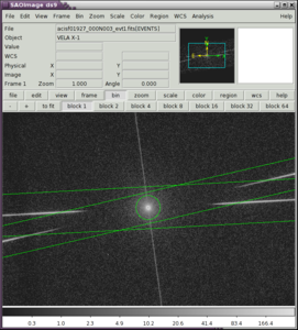 [Thumbnail image: The region mask outlines the photons from the source and the grating arms.]