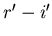 $r^{\prime} - i^{\prime}$