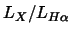 $L_X/L_{H\alpha}$