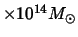 $\times 10^{14} M_{\odot}$