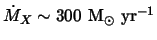 $ \dot{M} _X \sim 300 \ifmmode{\ifmmode{\ {\rm M}_\odot}\else{$\space {\rm M}_\o...
...\ifmmode{\ {\rm M}_\odot}\else{$\space {\rm M}_\odot$ }\fi\ {\rm yr}^{-1}$ }\fi$