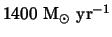 $1400 \ifmmode{\ifmmode{\ {\rm M}_\odot}\else{$\space {\rm M}_\odot$ }\fi\ {\rm ...
...\ifmmode{\ {\rm M}_\odot}\else{$\space {\rm M}_\odot$ }\fi\ {\rm yr}^{-1}$ }\fi$