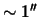 $\sim 1^{\prime\prime}$