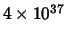 $4 \times 10^{37}$