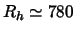 $R_h \simeq 780$