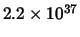 $2.2 \times 10^{37}$